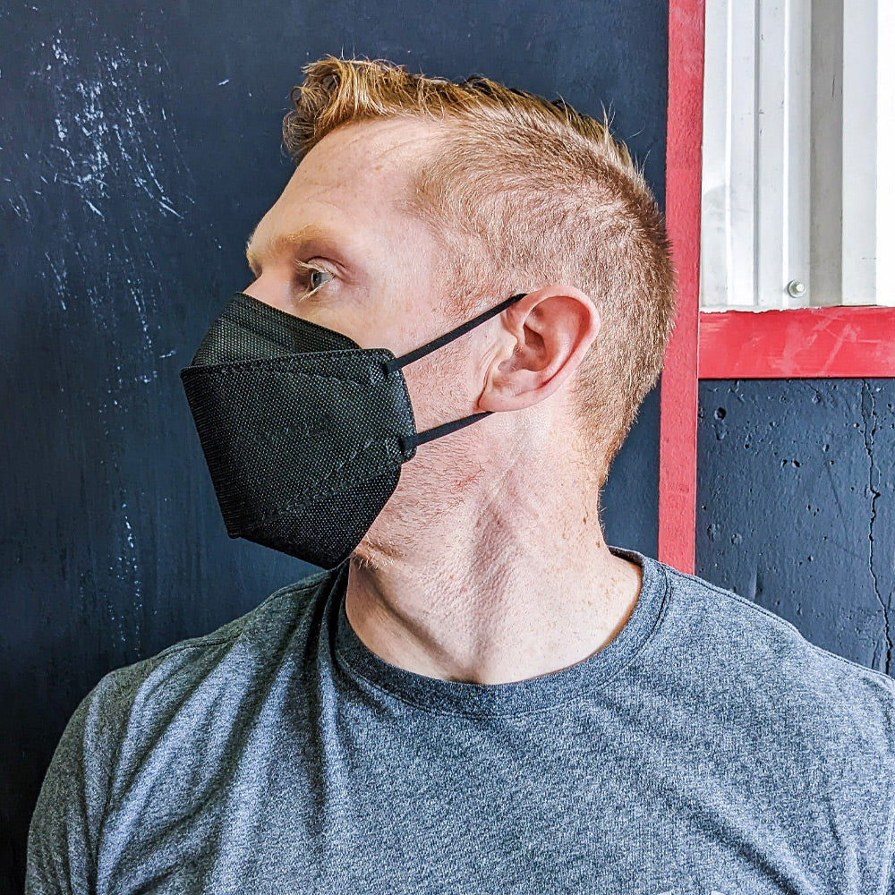 BreatheTeq KN95 X-LARGE Black Non-Medical Face Mask