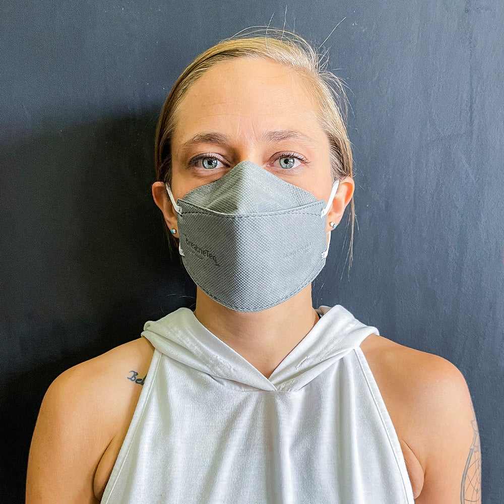 BreatheTeq KN95 MEDIUM Gray Non-Medical Face Mask