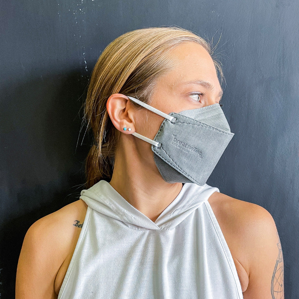BreatheTeq KN95 MEDIUM Gray Non-Medical Face Mask