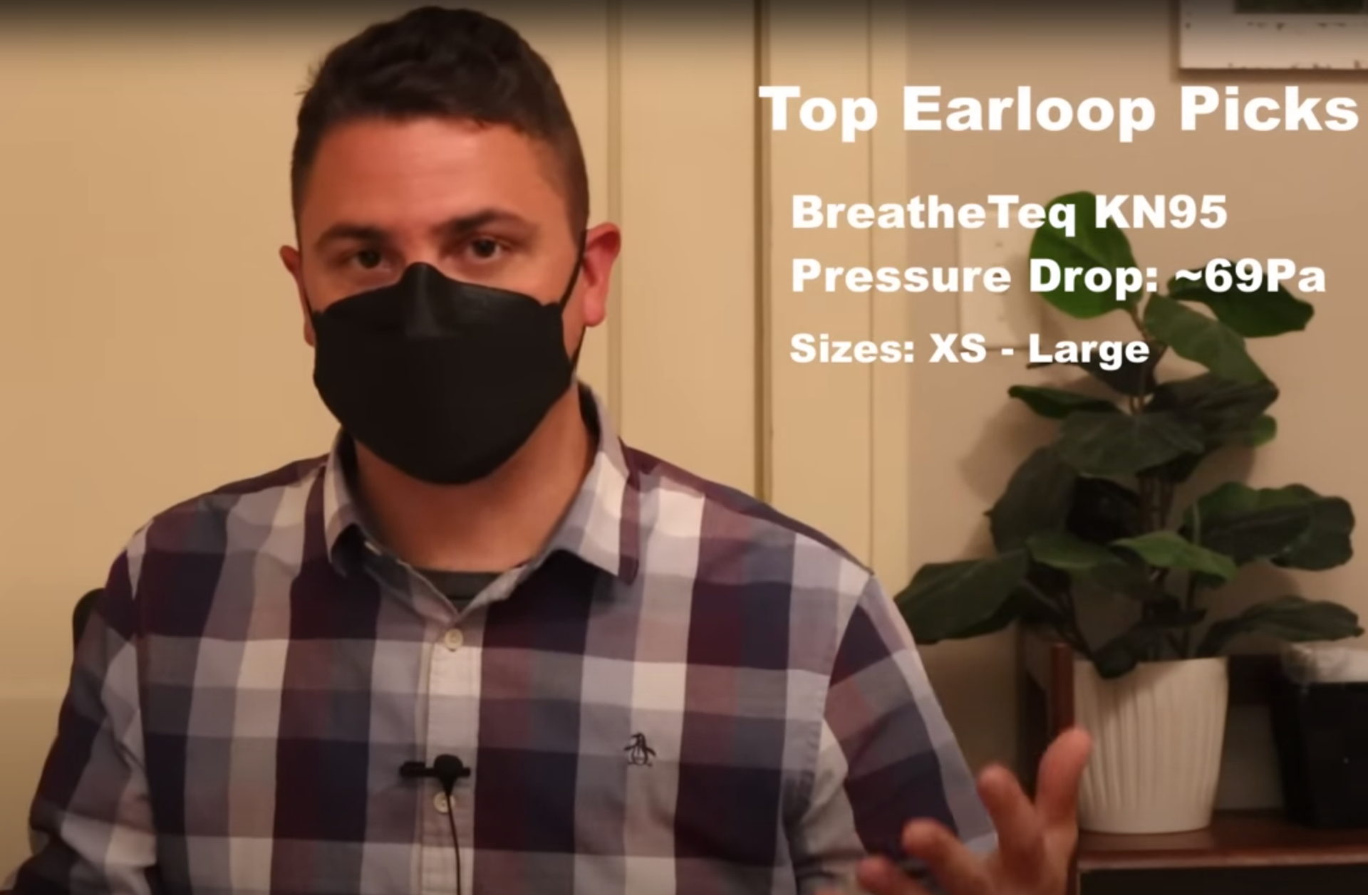 Load video: Engineer Aaron Collins aka Mask Nerd Youtube Review of BreatheTeq KN95 respirator mask